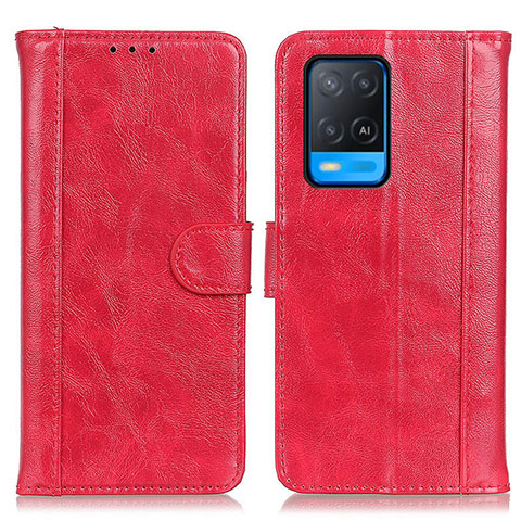 Handytasche Stand Schutzhülle Flip Leder Hülle D07Y für Oppo A54 4G Rot