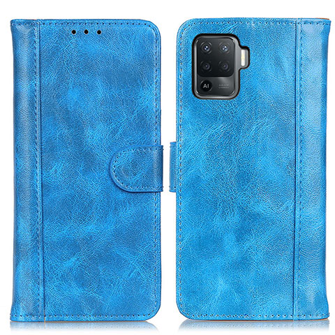 Handytasche Stand Schutzhülle Flip Leder Hülle D07Y für Oppo F19 Pro Hellblau