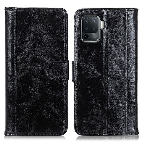 Handytasche Stand Schutzhülle Flip Leder Hülle D07Y für Oppo F19 Pro Schwarz