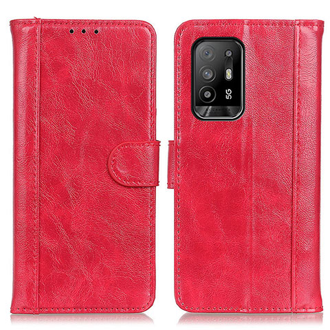 Handytasche Stand Schutzhülle Flip Leder Hülle D07Y für Oppo Reno5 Z 5G Rot