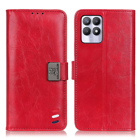 Handytasche Stand Schutzhülle Flip Leder Hülle D07Y für Realme 8i Rot