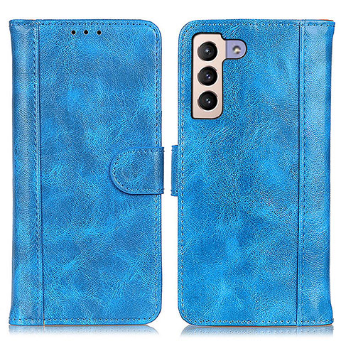 Handytasche Stand Schutzhülle Flip Leder Hülle D07Y für Samsung Galaxy S21 5G Hellblau