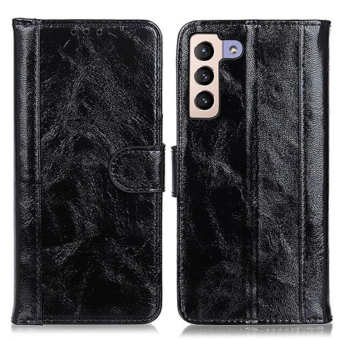 Handytasche Stand Schutzhülle Flip Leder Hülle D07Y für Samsung Galaxy S22 Plus 5G Schwarz