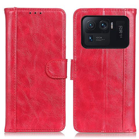 Handytasche Stand Schutzhülle Flip Leder Hülle D07Y für Xiaomi Mi 11 Ultra 5G Rot