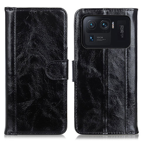 Handytasche Stand Schutzhülle Flip Leder Hülle D07Y für Xiaomi Mi 11 Ultra 5G Schwarz