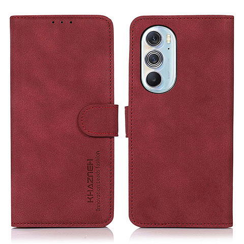 Handytasche Stand Schutzhülle Flip Leder Hülle D08Y für Motorola Moto Edge 30 Pro 5G Rot