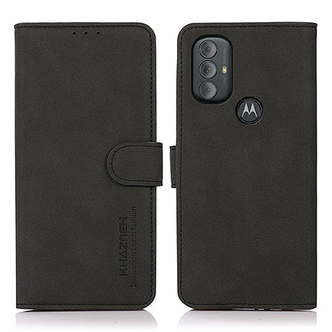 Handytasche Stand Schutzhülle Flip Leder Hülle D08Y für Motorola Moto G Play (2023) Schwarz