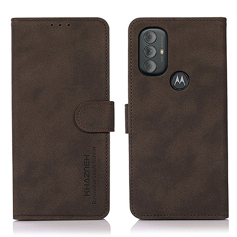 Handytasche Stand Schutzhülle Flip Leder Hülle D08Y für Motorola Moto G Power (2022) Braun