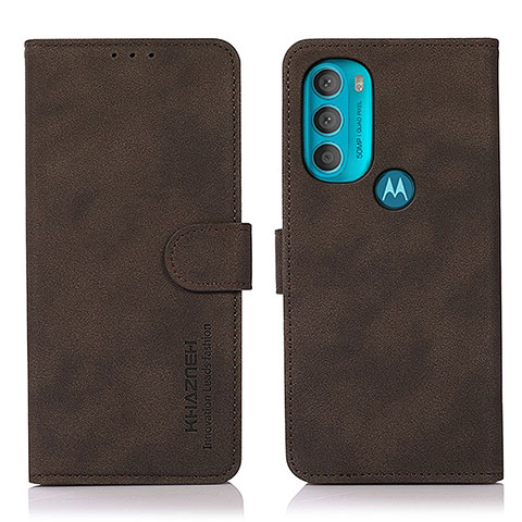 Handytasche Stand Schutzhülle Flip Leder Hülle D08Y für Motorola Moto G71 5G Braun