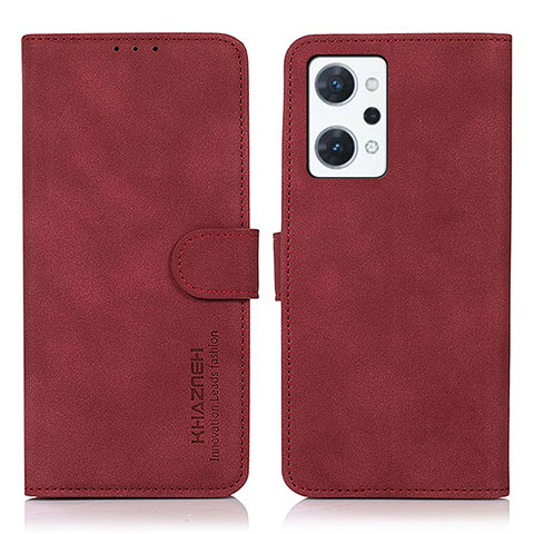 Handytasche Stand Schutzhülle Flip Leder Hülle D08Y für Oppo Reno7 A Rot