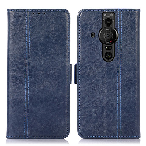 Handytasche Stand Schutzhülle Flip Leder Hülle D08Y für Sony Xperia PRO-I Blau