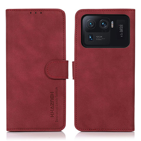 Handytasche Stand Schutzhülle Flip Leder Hülle D08Y für Xiaomi Mi 11 Ultra 5G Rot