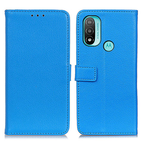 Handytasche Stand Schutzhülle Flip Leder Hülle D09Y für Motorola Moto E20 Hellblau