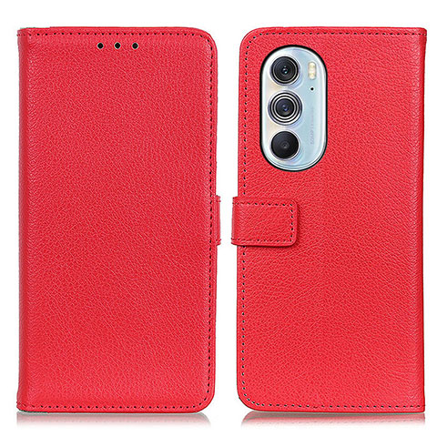 Handytasche Stand Schutzhülle Flip Leder Hülle D09Y für Motorola Moto Edge 30 Pro 5G Rot