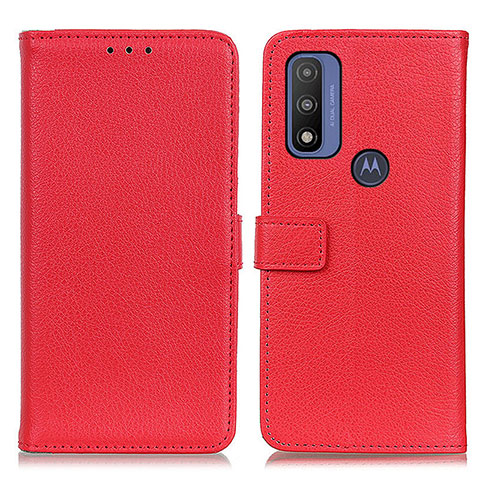 Handytasche Stand Schutzhülle Flip Leder Hülle D09Y für Motorola Moto G Pure Rot