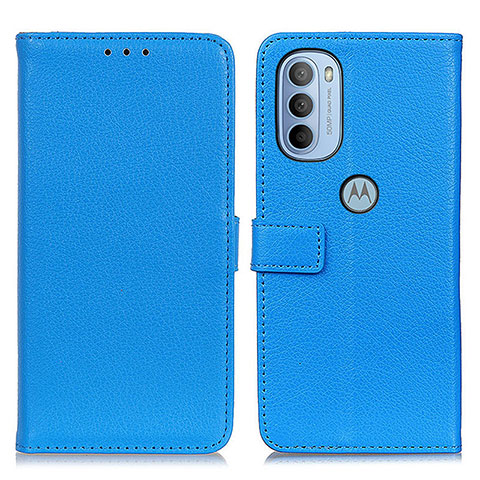 Handytasche Stand Schutzhülle Flip Leder Hülle D09Y für Motorola Moto G31 Hellblau