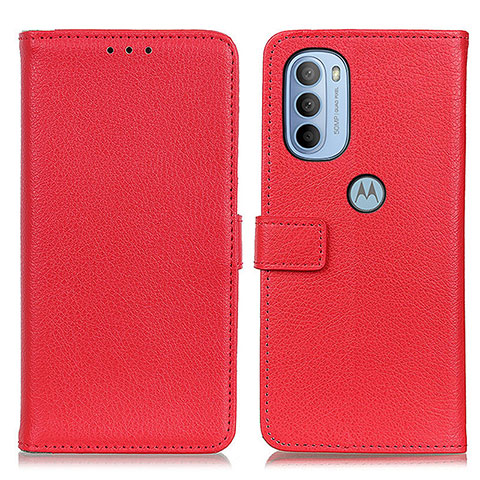 Handytasche Stand Schutzhülle Flip Leder Hülle D09Y für Motorola Moto G31 Rot