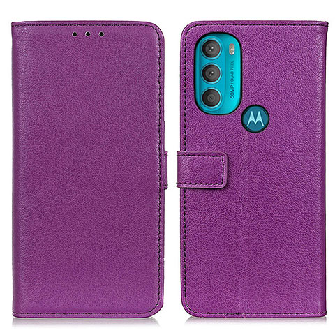 Handytasche Stand Schutzhülle Flip Leder Hülle D09Y für Motorola Moto G71 5G Violett