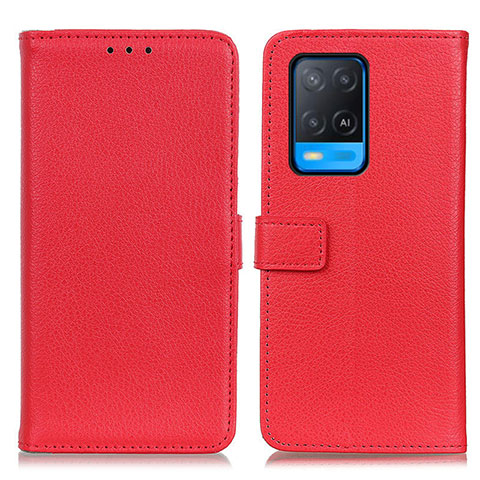 Handytasche Stand Schutzhülle Flip Leder Hülle D09Y für Oppo A54 4G Rot