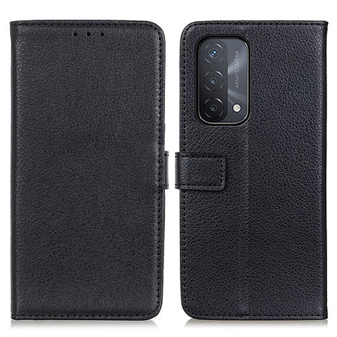 Handytasche Stand Schutzhülle Flip Leder Hülle D09Y für Oppo A93 5G Schwarz