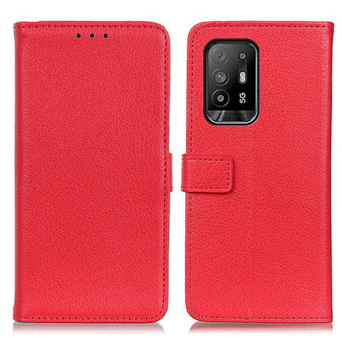 Handytasche Stand Schutzhülle Flip Leder Hülle D09Y für Oppo A95 5G Rot