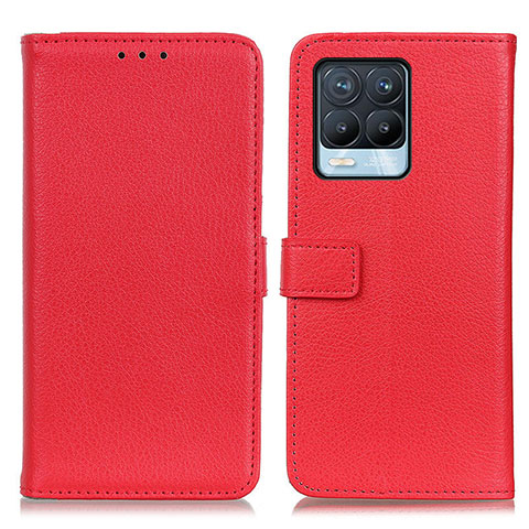 Handytasche Stand Schutzhülle Flip Leder Hülle D09Y für Realme 8 4G Rot