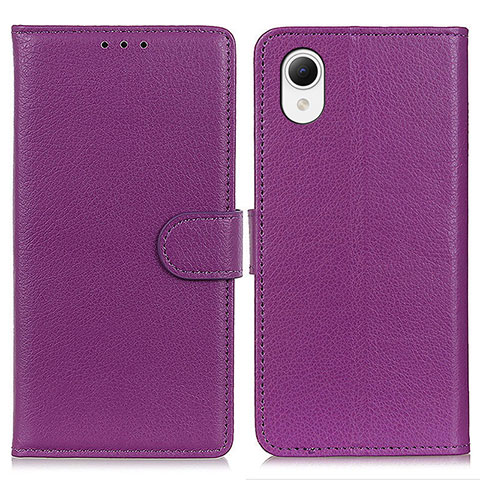 Handytasche Stand Schutzhülle Flip Leder Hülle D09Y für Samsung Galaxy A23 5G SC-56C Violett