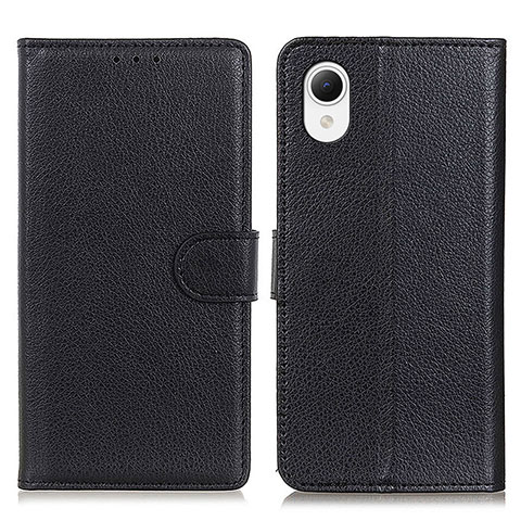 Handytasche Stand Schutzhülle Flip Leder Hülle D09Y für Samsung Galaxy A23e 5G Schwarz