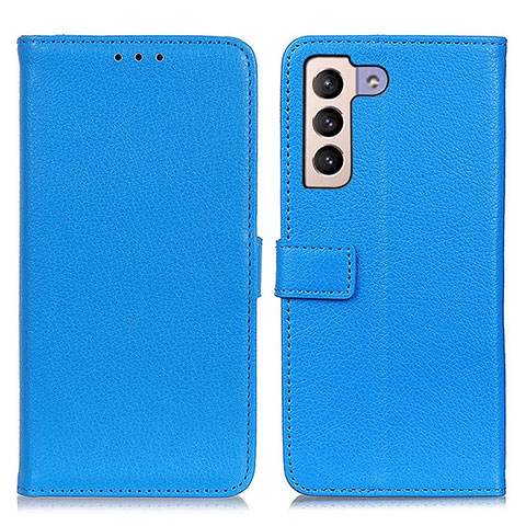 Handytasche Stand Schutzhülle Flip Leder Hülle D09Y für Samsung Galaxy S21 5G Hellblau