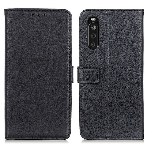 Handytasche Stand Schutzhülle Flip Leder Hülle D09Y für Sony Xperia 10 III Lite Schwarz