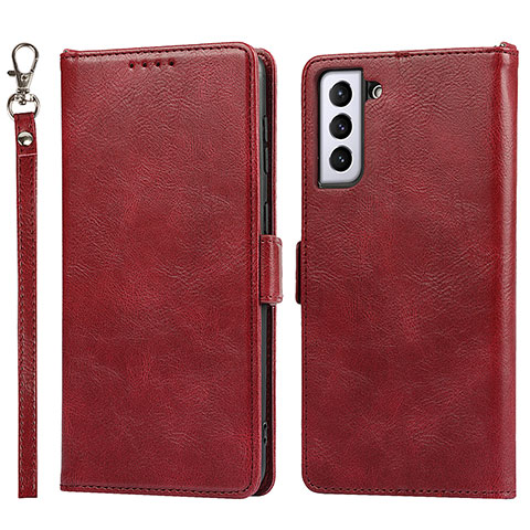 Handytasche Stand Schutzhülle Flip Leder Hülle D10T für Samsung Galaxy S21 FE 5G Rot