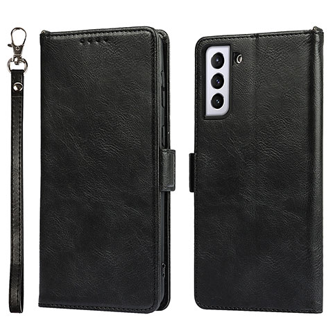 Handytasche Stand Schutzhülle Flip Leder Hülle D10T für Samsung Galaxy S21 Plus 5G Schwarz