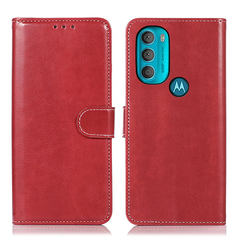 Handytasche Stand Schutzhülle Flip Leder Hülle D10Y für Motorola Moto G71 5G Rot