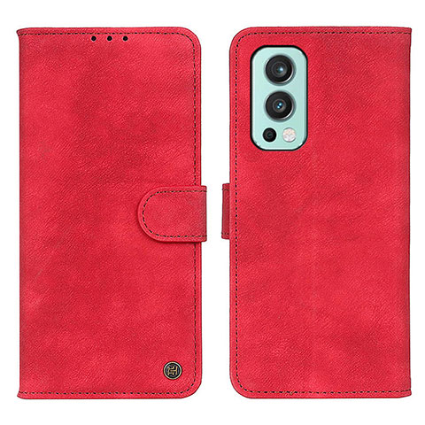 Handytasche Stand Schutzhülle Flip Leder Hülle D10Y für OnePlus Nord 2 5G Rot