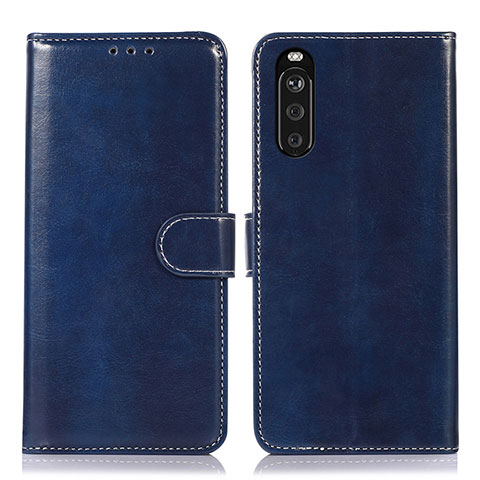 Handytasche Stand Schutzhülle Flip Leder Hülle D10Y für Sony Xperia 10 III Blau