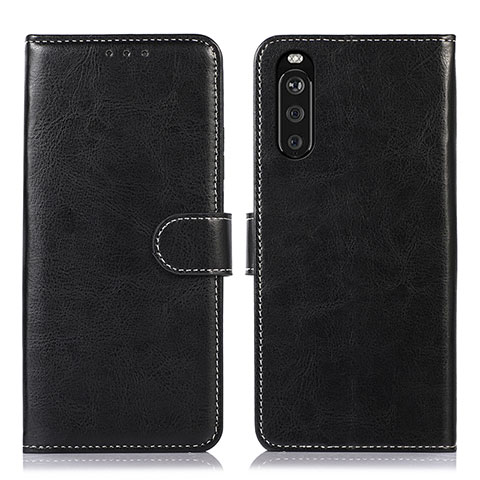 Handytasche Stand Schutzhülle Flip Leder Hülle D10Y für Sony Xperia 10 III Lite Schwarz