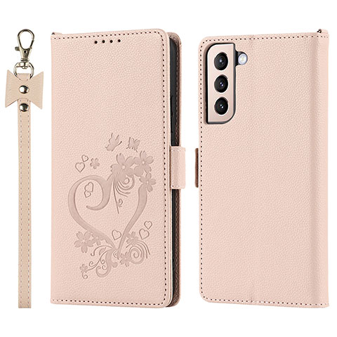 Handytasche Stand Schutzhülle Flip Leder Hülle D11T für Samsung Galaxy S21 Plus 5G Rosa