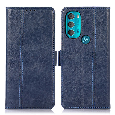 Handytasche Stand Schutzhülle Flip Leder Hülle D11Y für Motorola Moto G71 5G Blau