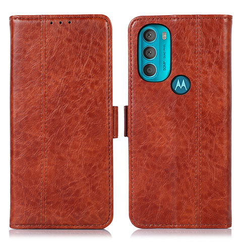 Handytasche Stand Schutzhülle Flip Leder Hülle D11Y für Motorola Moto G71 5G Braun