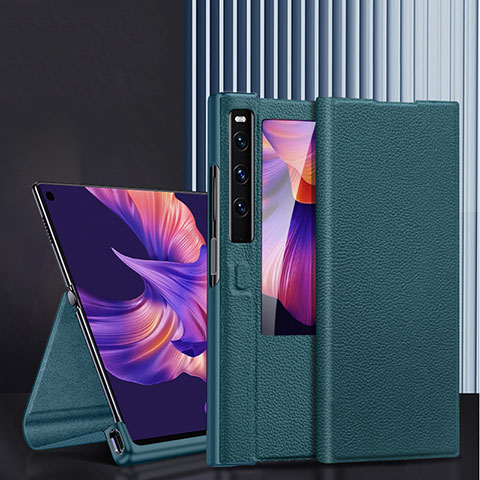 Handytasche Stand Schutzhülle Flip Leder Hülle DL3 für Huawei Mate Xs 2 Grün