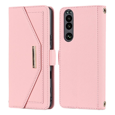 Handytasche Stand Schutzhülle Flip Leder Hülle DT1 für Sony Xperia 5 III SO-53B Rosa