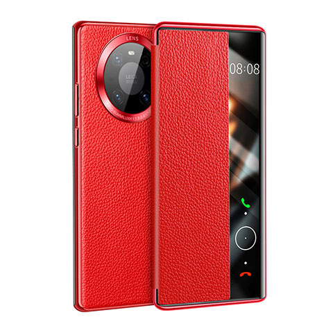 Handytasche Stand Schutzhülle Flip Leder Hülle F01 für Huawei Mate 40E 5G Rot