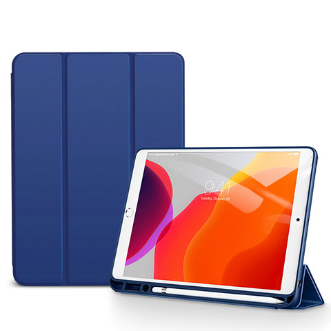 Handytasche Stand Schutzhülle Flip Leder Hülle für Apple iPad 10.2 (2019) Blau