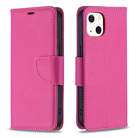 Handytasche Stand Schutzhülle Flip Leder Hülle für Apple iPhone 14 Plus Pink