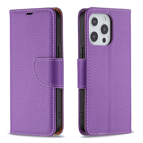 Handytasche Stand Schutzhülle Flip Leder Hülle für Apple iPhone 14 Pro Max Violett