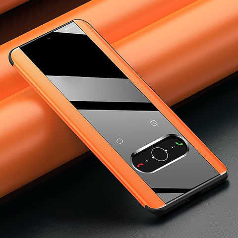 Handytasche Stand Schutzhülle Flip Leder Hülle für Huawei Honor 60 5G Orange