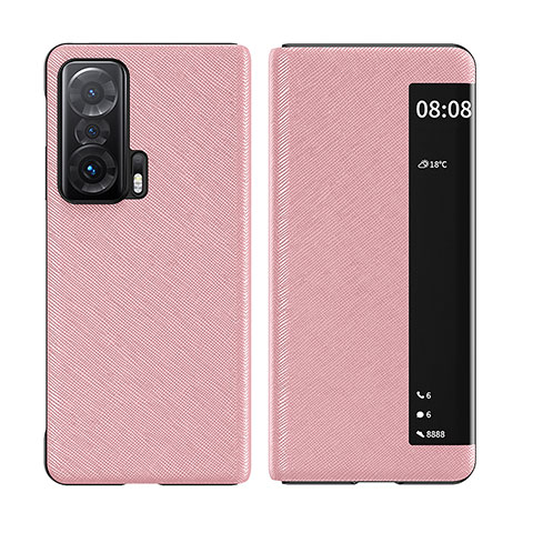 Handytasche Stand Schutzhülle Flip Leder Hülle für Huawei Honor Magic V 5G Rosa