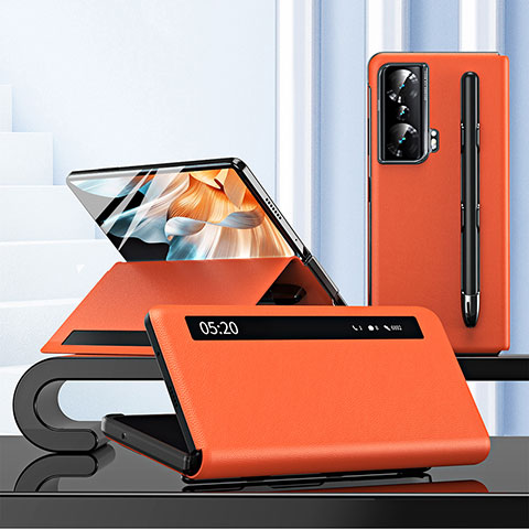 Handytasche Stand Schutzhülle Flip Leder Hülle für Huawei Honor Magic Vs 5G Orange