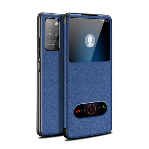 Handytasche Stand Schutzhülle Flip Leder Hülle für Huawei Honor Play4 Pro 5G Blau