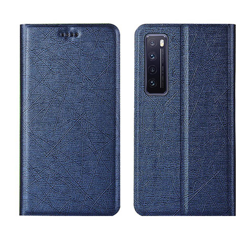 Handytasche Stand Schutzhülle Flip Leder Hülle für Huawei Nova 7 5G Blau